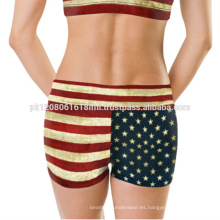 American flag USA mujeres y niñas cortos para moda y ejercicio deportivo